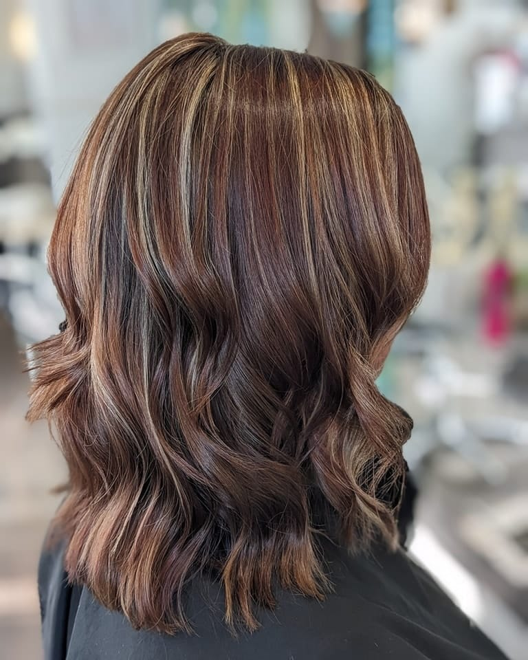 Half head foils with full colour at Amy Walker Hair salon near Rugby, Warwickshire